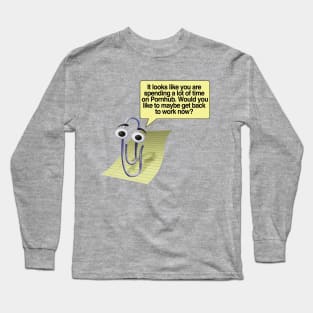 It looks like you are spending a lot of time on Pornhub - Clippy Funny Quotes Long Sleeve T-Shirt